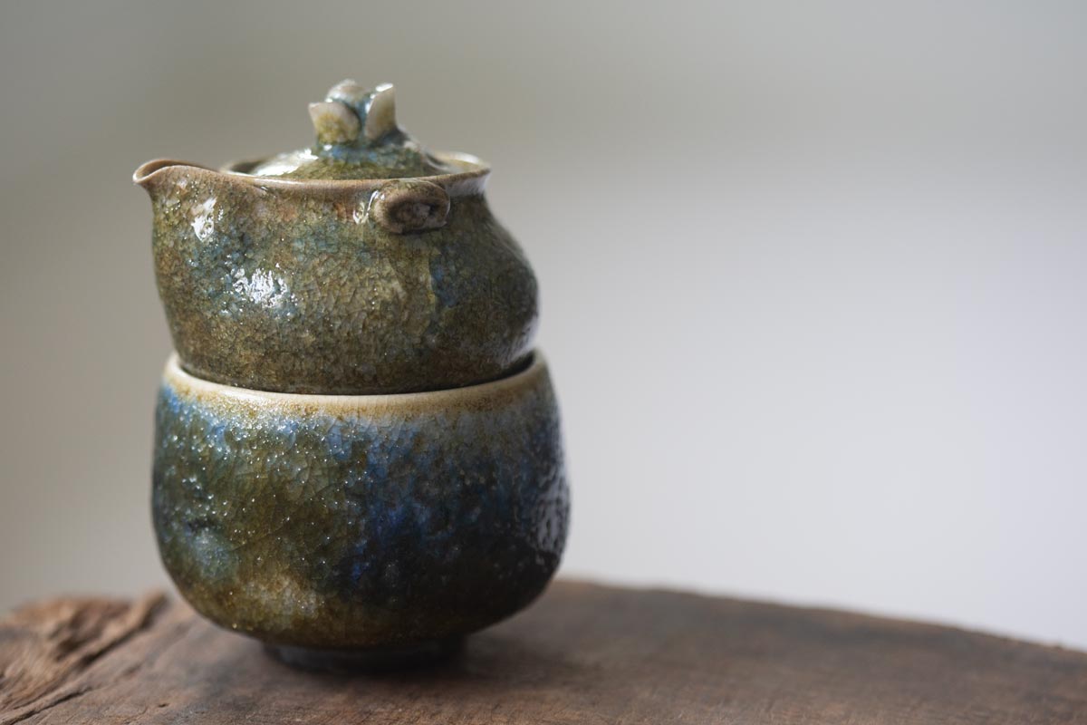 chameleon shino wood fired houhin i 12 | BITTERLEAF TEAS