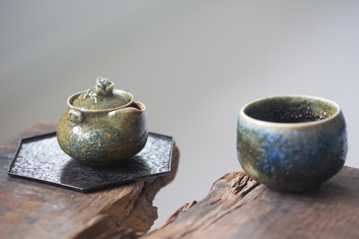 chameleon shino wood fired houhin i 2 | BITTERLEAF TEAS
