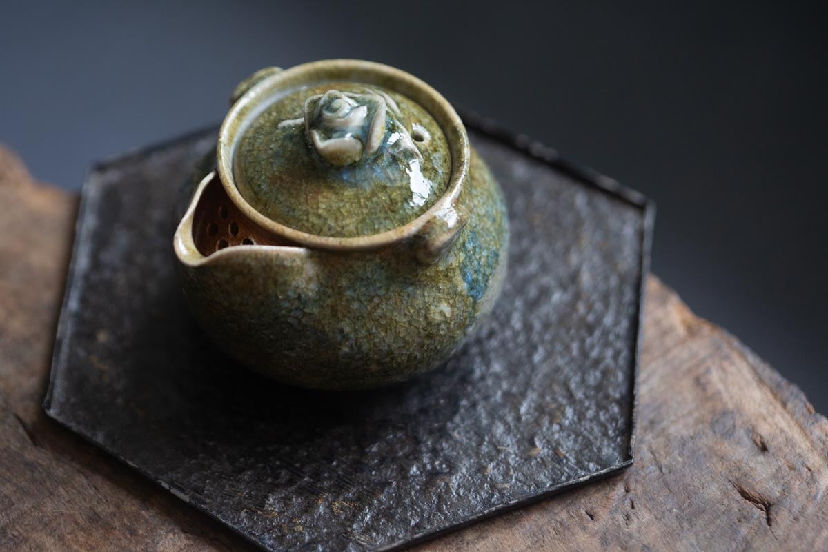 chameleon shino wood fired houhin i 6 | BITTERLEAF TEAS