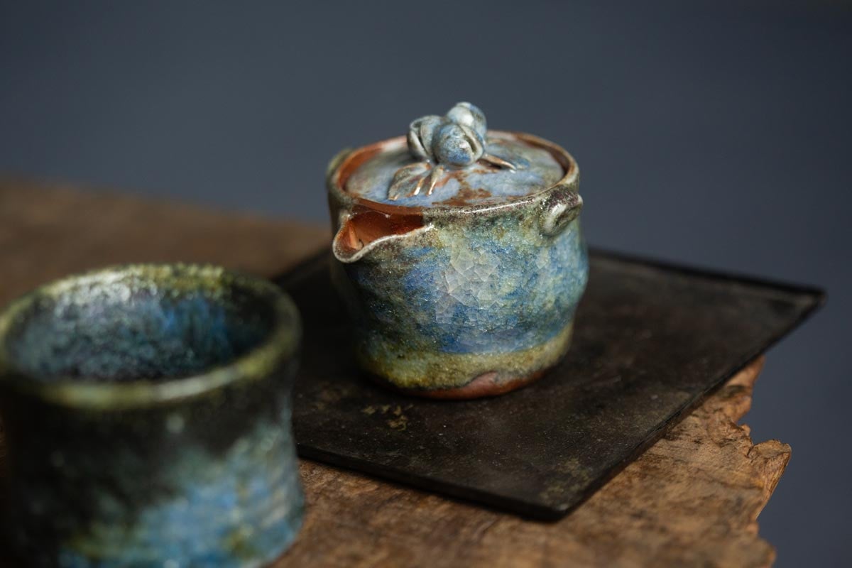 chameleon shino wood fired houhin ii 13 | BITTERLEAF TEAS