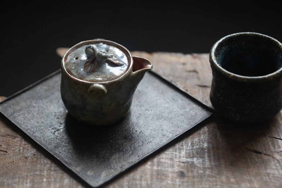 chameleon shino wood fired houhin ii 14 | BITTERLEAF TEAS