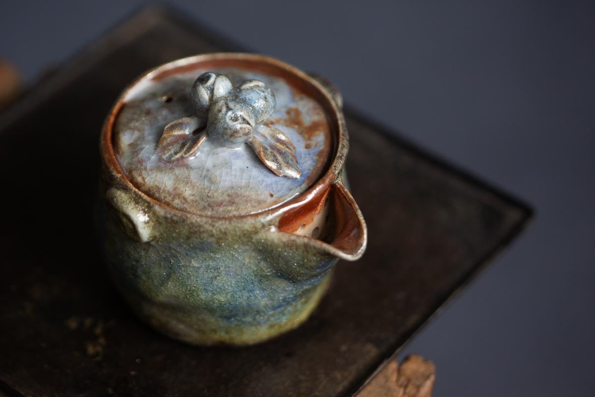 chameleon shino wood fired houhin ii 9 | BITTERLEAF TEAS