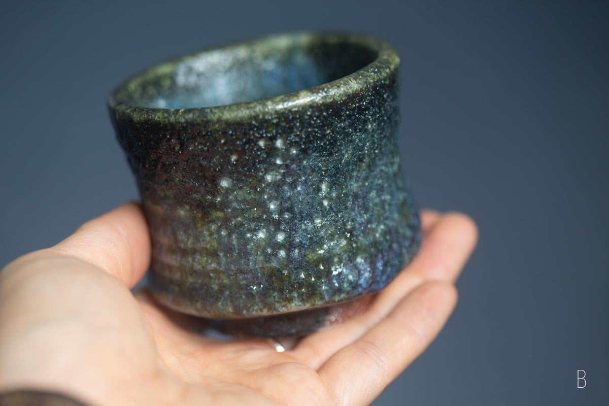 chameleon shino wood fired teacup 11 | BITTERLEAF TEAS