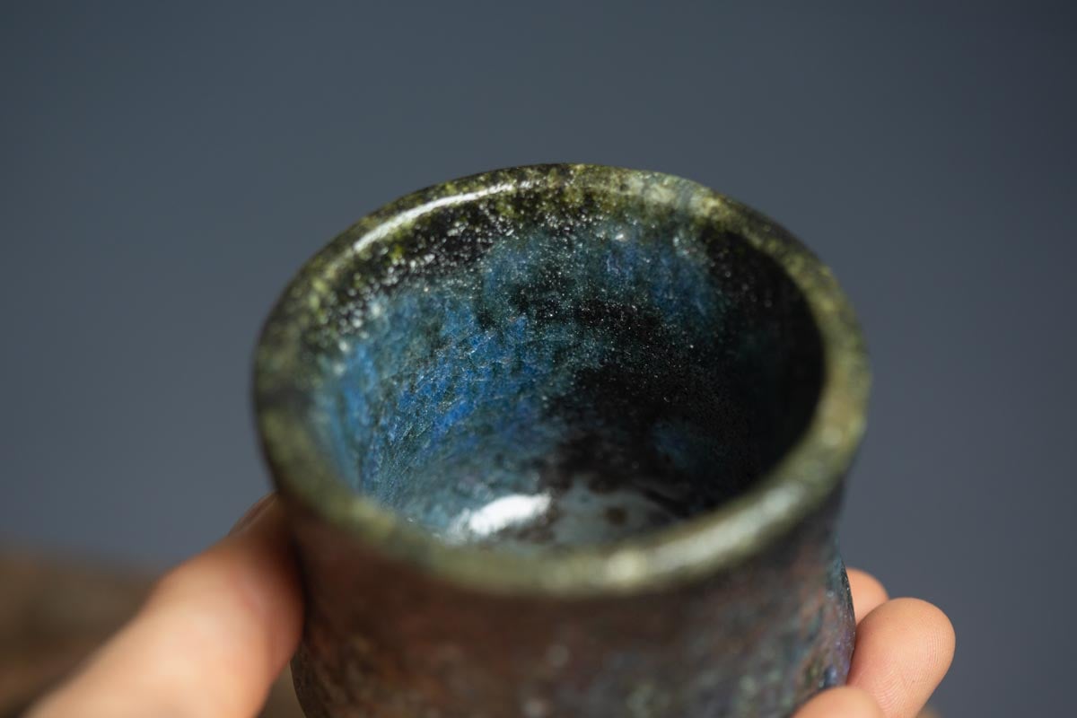 chameleon shino wood fired teacup 12 | BITTERLEAF TEAS