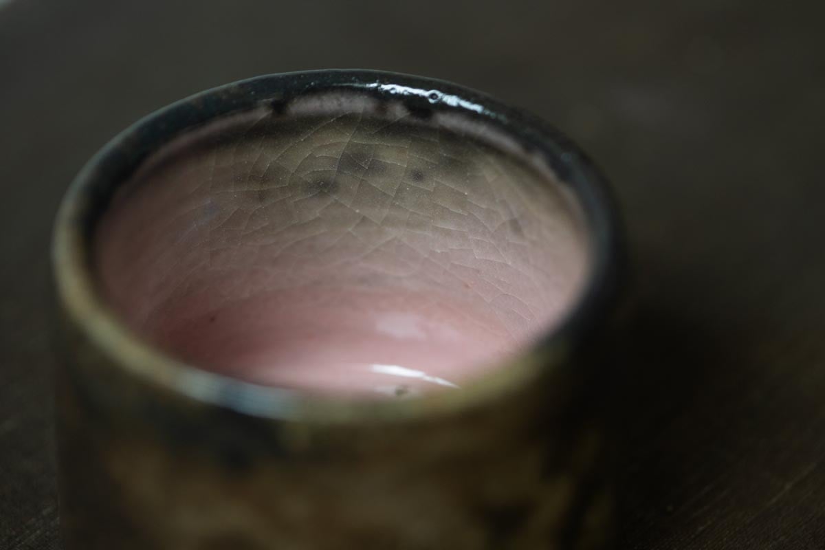 chameleon shino wood fired teacup 16 | BITTERLEAF TEAS