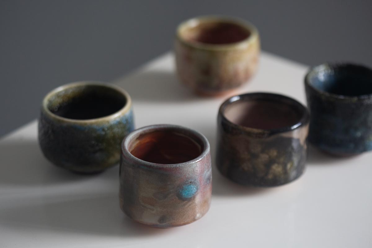 chameleon shino wood fired teacup 21 | BITTERLEAF TEAS