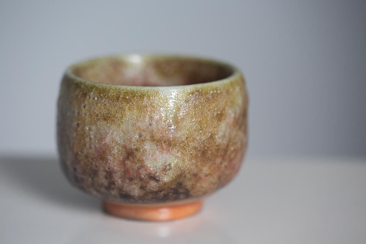 chameleon shino wood fired teacup 23 | BITTERLEAF TEAS