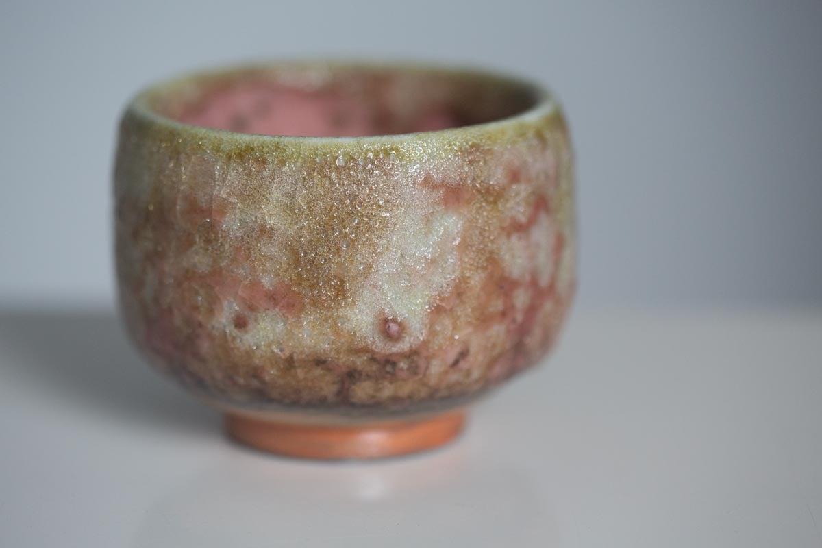 chameleon shino wood fired teacup 24 | BITTERLEAF TEAS
