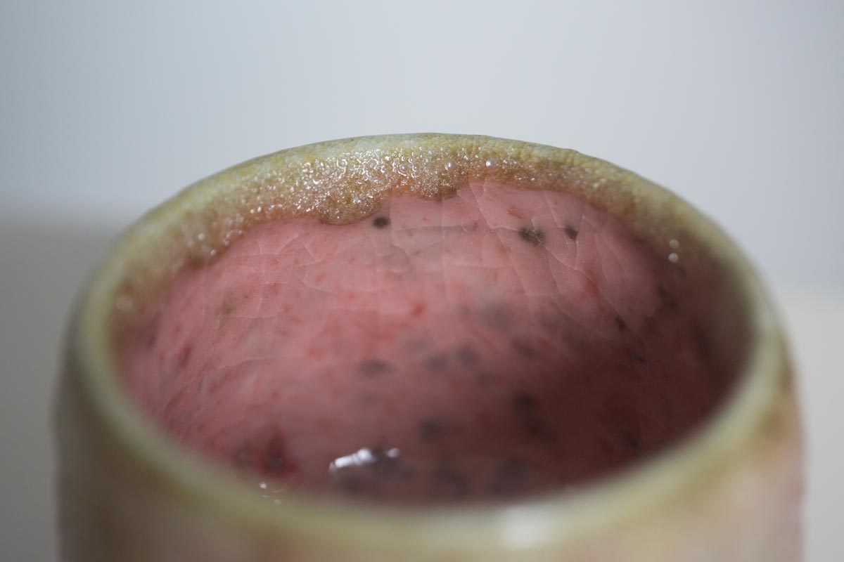 chameleon shino wood fired teacup 25 | BITTERLEAF TEAS