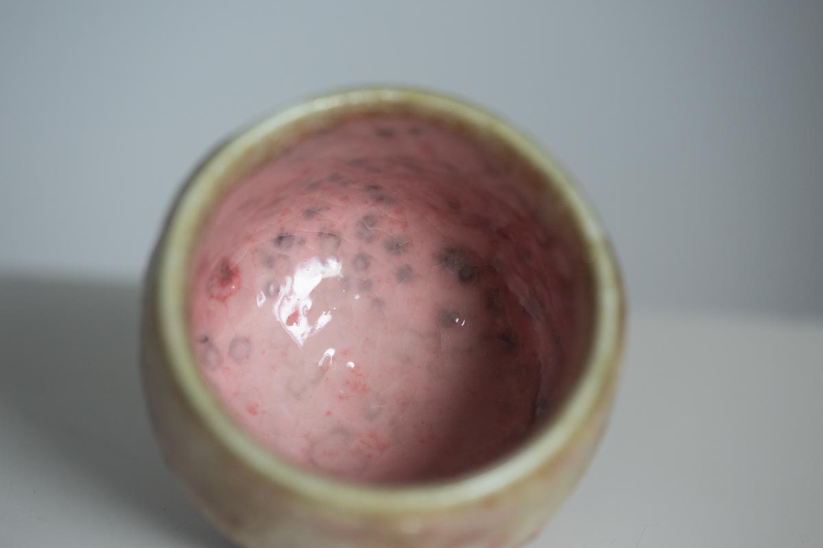 chameleon shino wood fired teacup 26 | BITTERLEAF TEAS