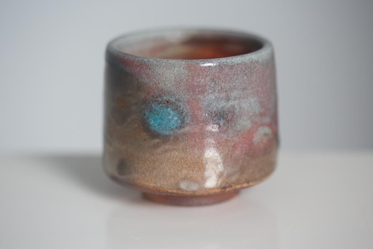 chameleon shino wood fired teacup 29 | BITTERLEAF TEAS