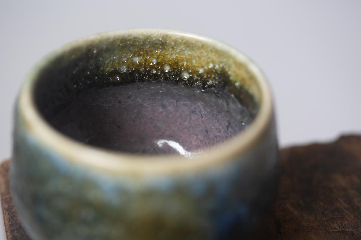 chameleon shino wood fired teacup 3 | BITTERLEAF TEAS
