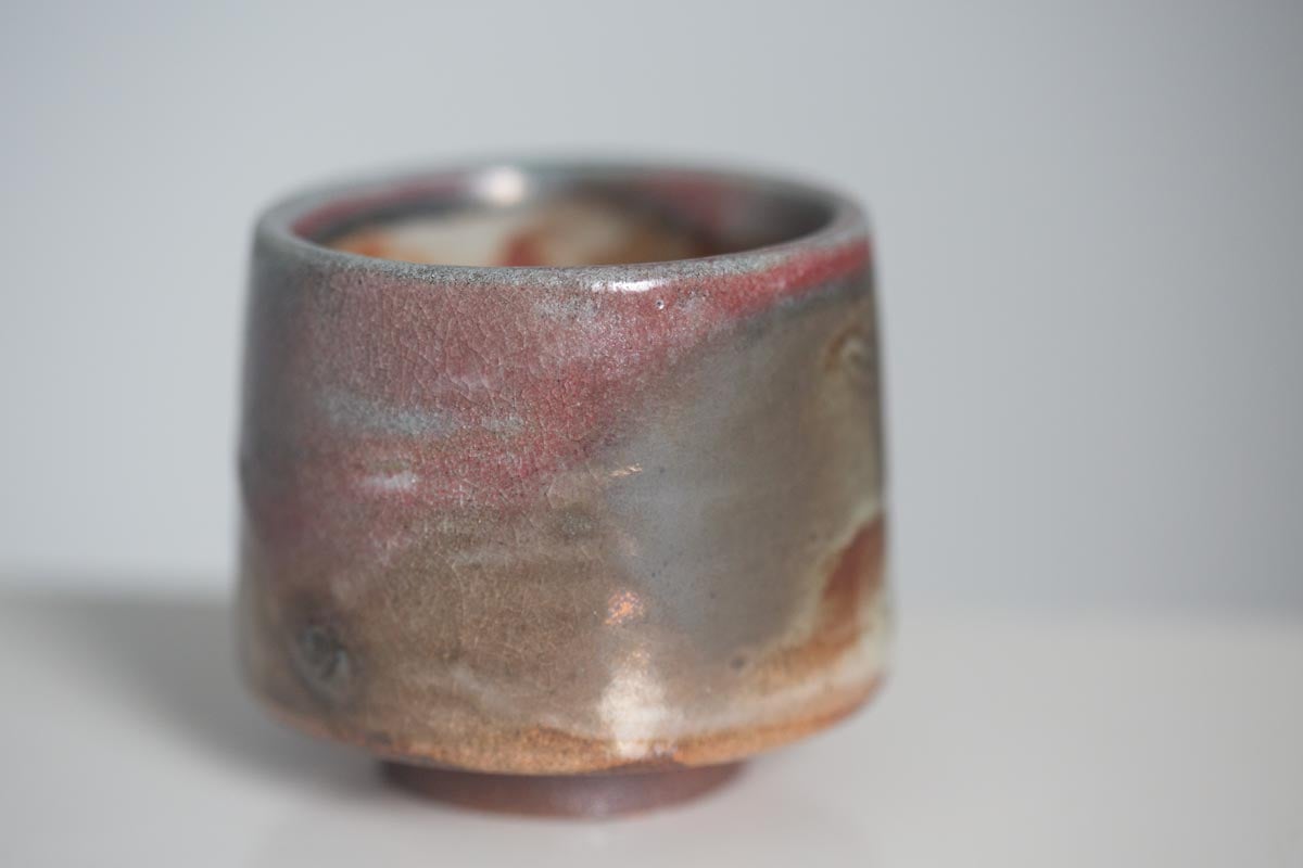 chameleon shino wood fired teacup 30 | BITTERLEAF TEAS