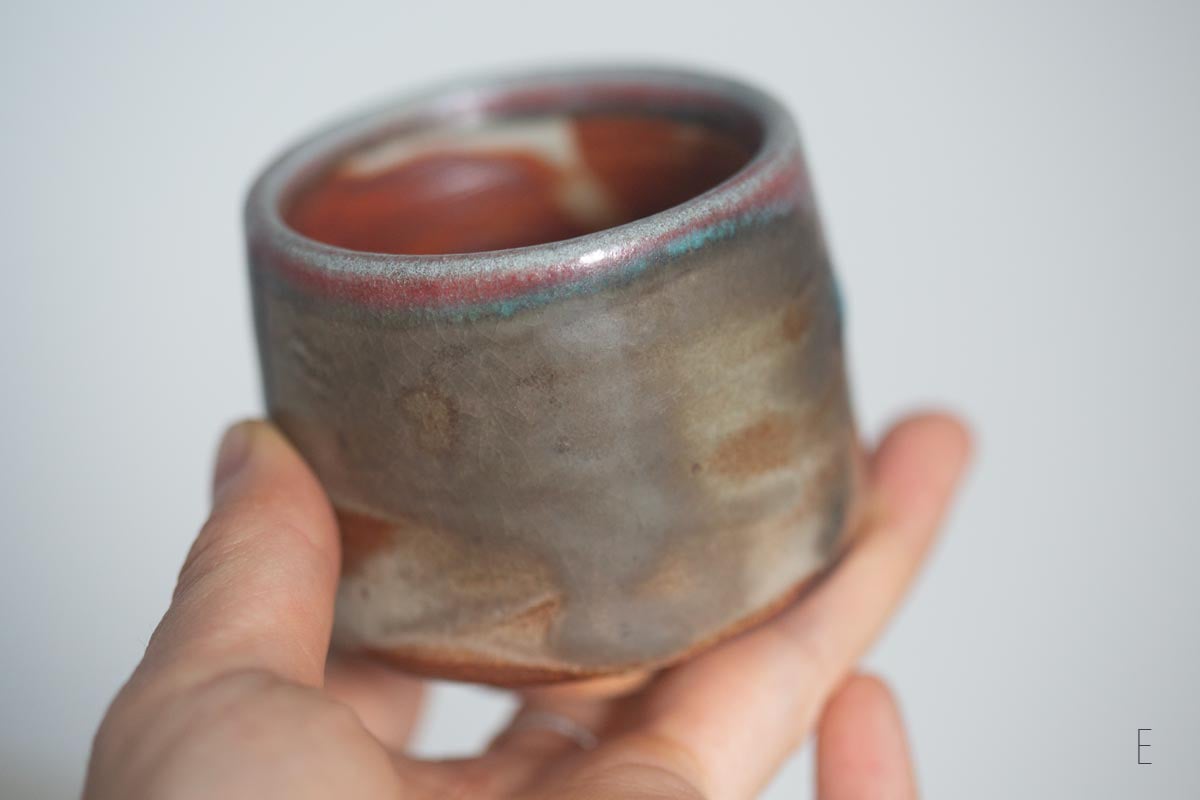 chameleon shino wood fired teacup 31 | BITTERLEAF TEAS