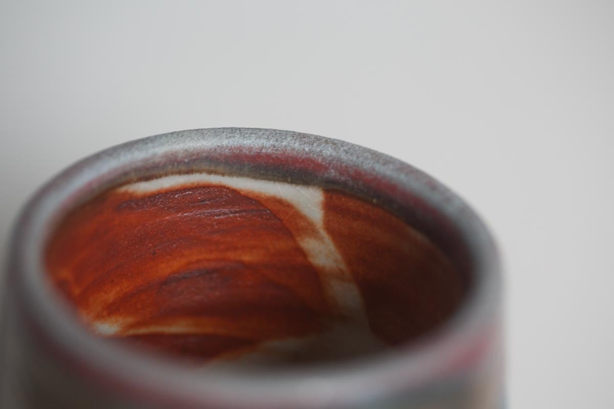 chameleon shino wood fired teacup 32 | BITTERLEAF TEAS