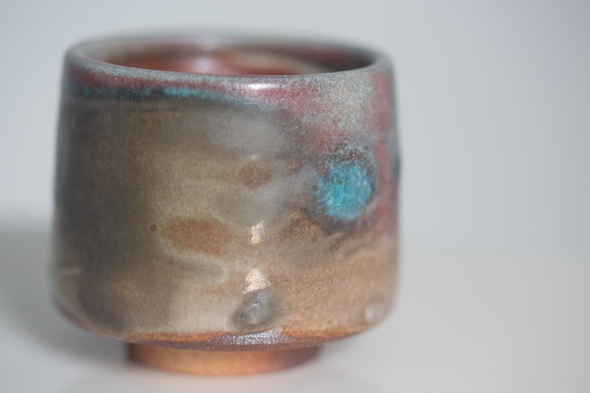 chameleon shino wood fired teacup 34 | BITTERLEAF TEAS