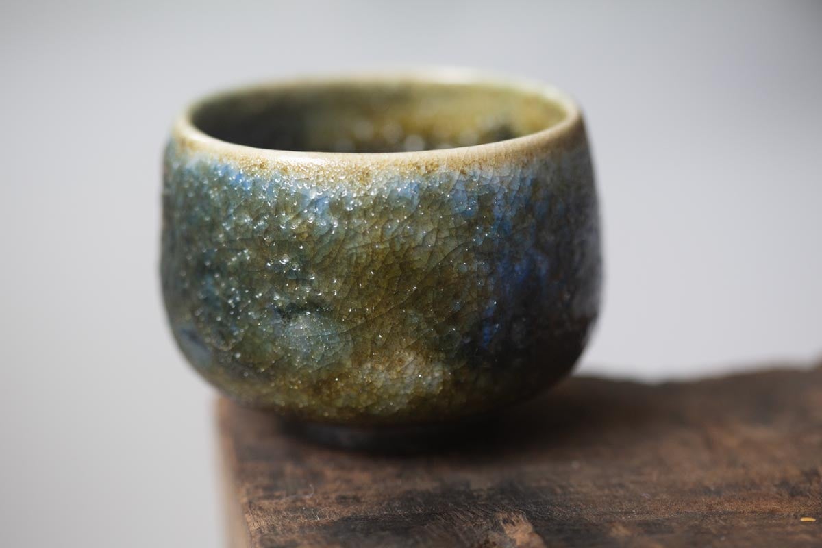 chameleon shino wood fired teacup 4 | BITTERLEAF TEAS