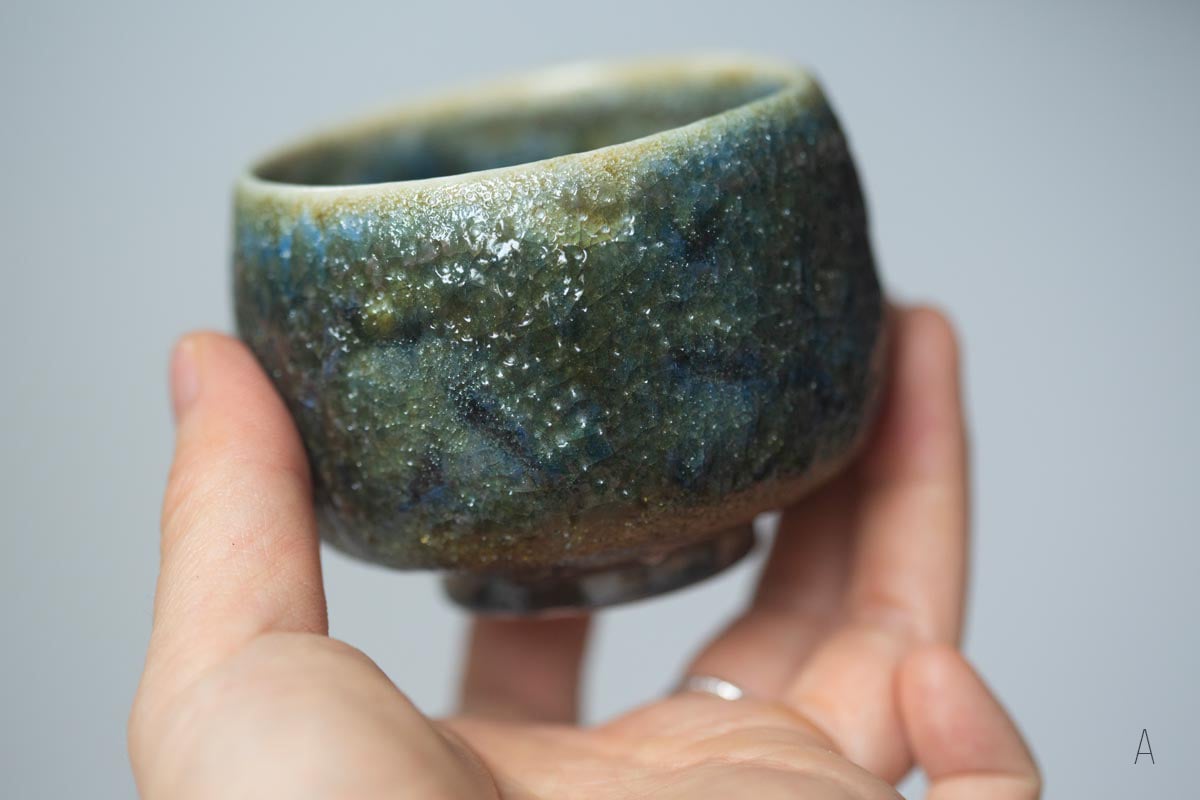 chameleon shino wood fired teacup 6 | BITTERLEAF TEAS