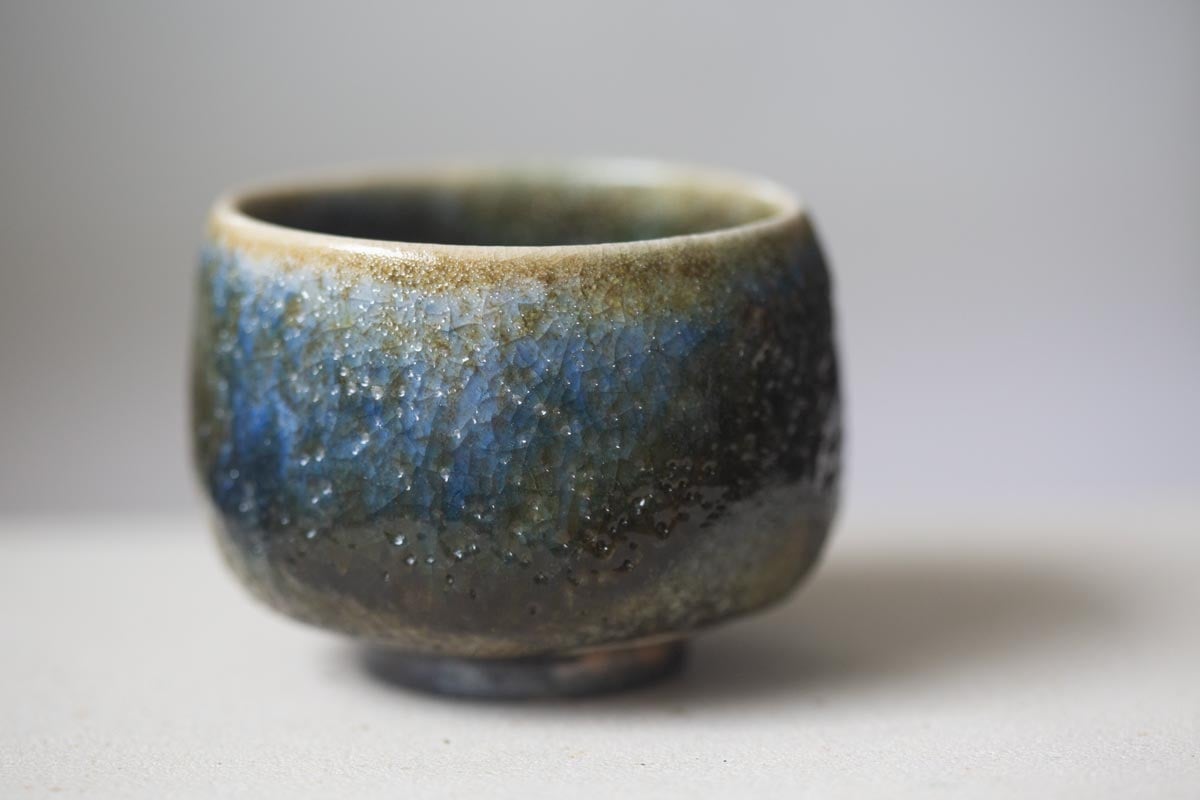chameleon shino wood fired teacup 7 | BITTERLEAF TEAS