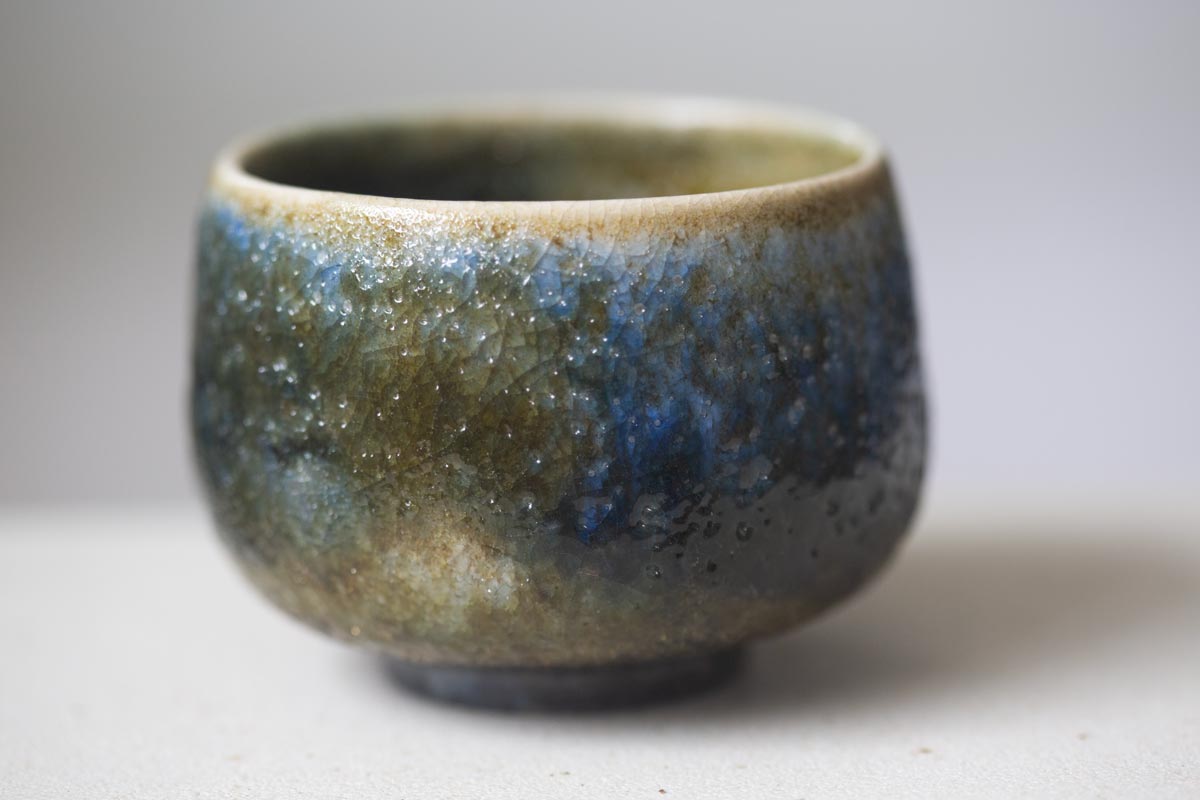 chameleon shino wood fired teacup 8 | BITTERLEAF TEAS