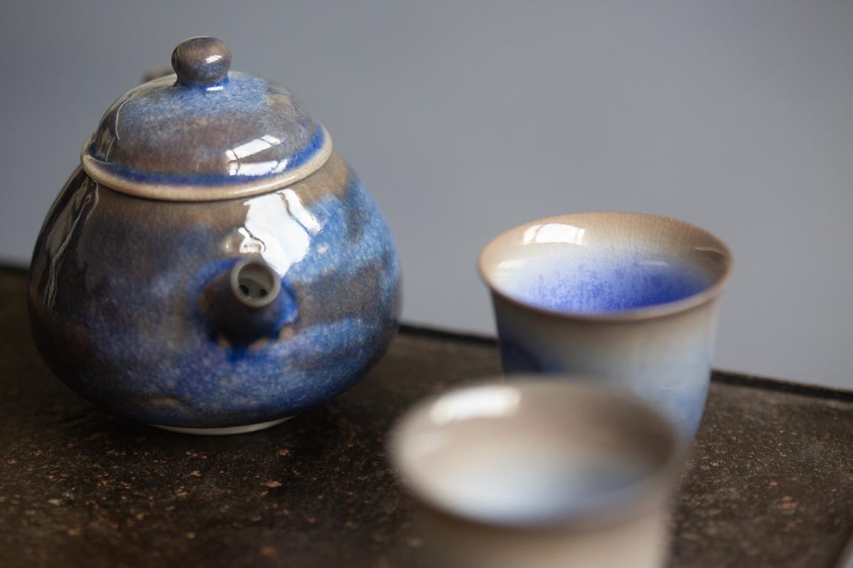 chameleon shino wood fired teapot iii 15 | BITTERLEAF TEAS