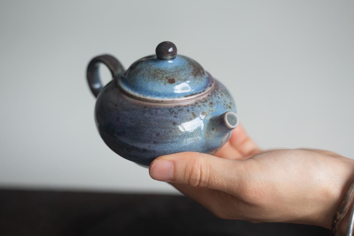 chameleon shino wood fired teapot v 10 | BITTERLEAF TEAS
