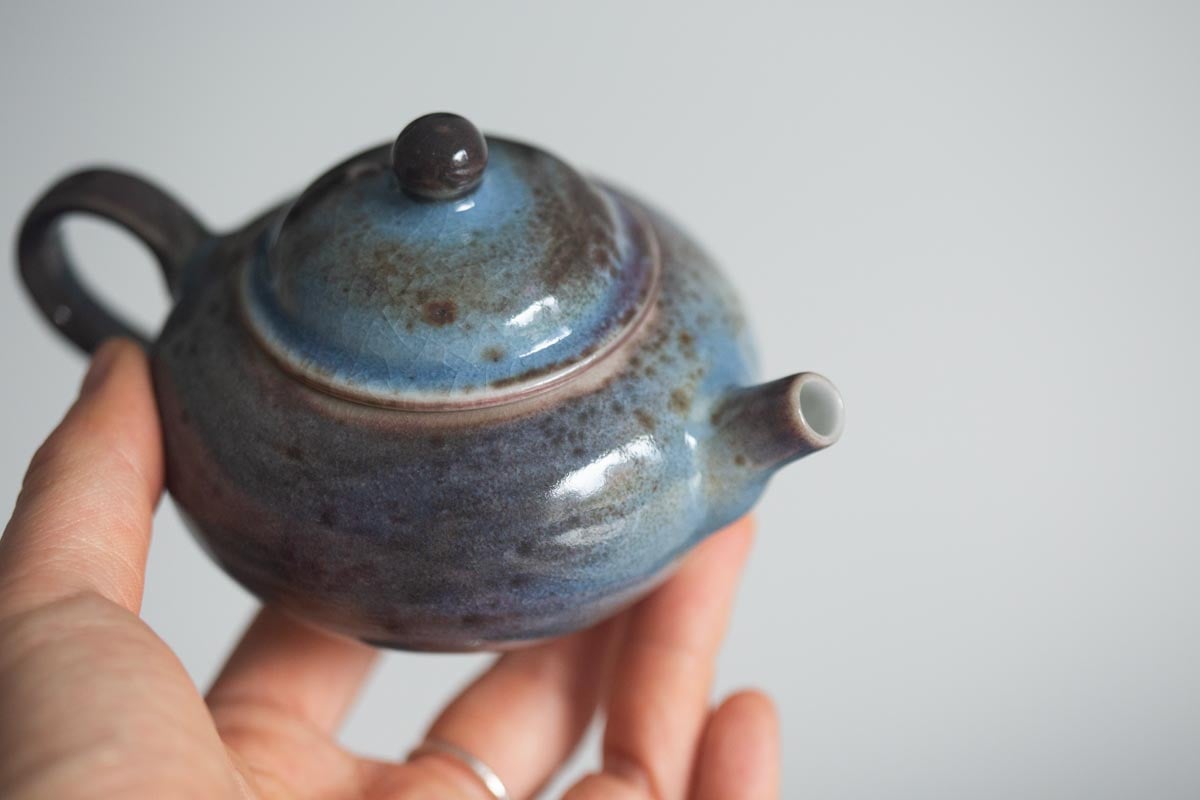 chameleon shino wood fired teapot v 5 | BITTERLEAF TEAS