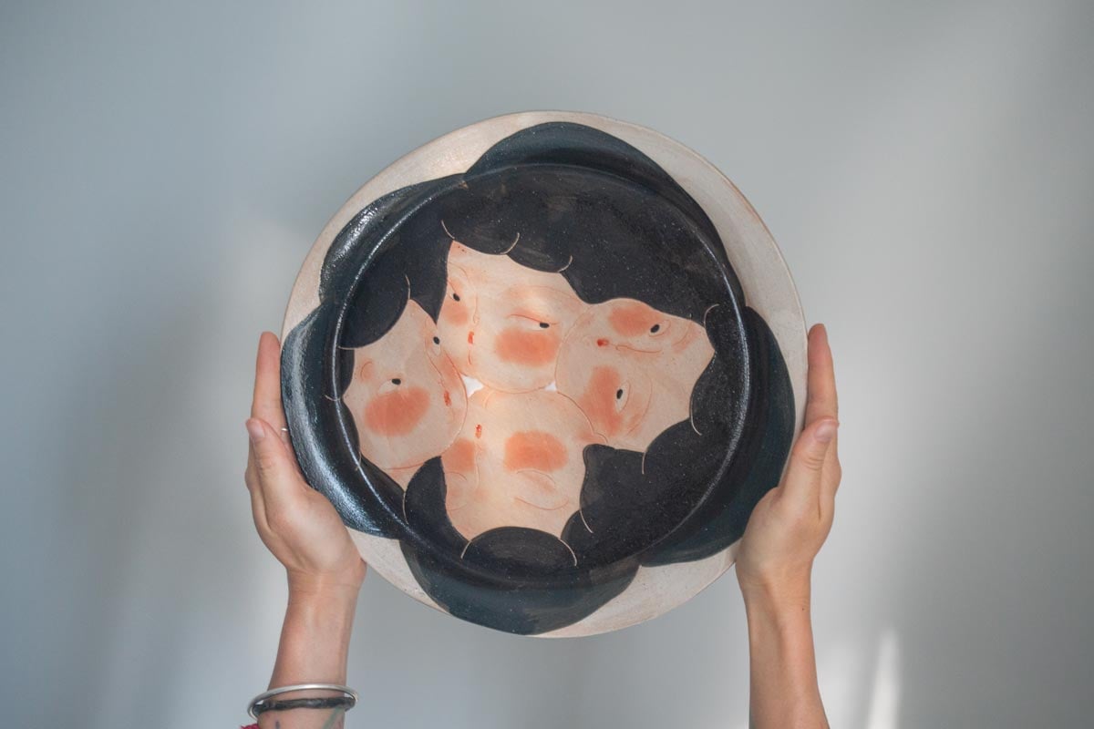 gossip tea tray round 9 26 4 | BITTERLEAF TEAS